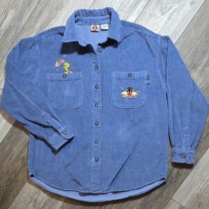 Warner Bros. Looney Tunes | Tweety & Sylvester Vintage '99 Cordaroy Button Down